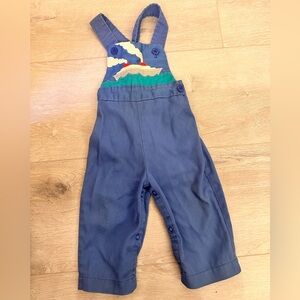 Vintage 90s Carters Baby Nautical Ship Overalls Longalls 18M USA